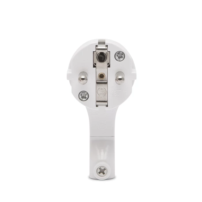 Lengő dugó, 250V~50Hz / 16A, fehér, 90°-os