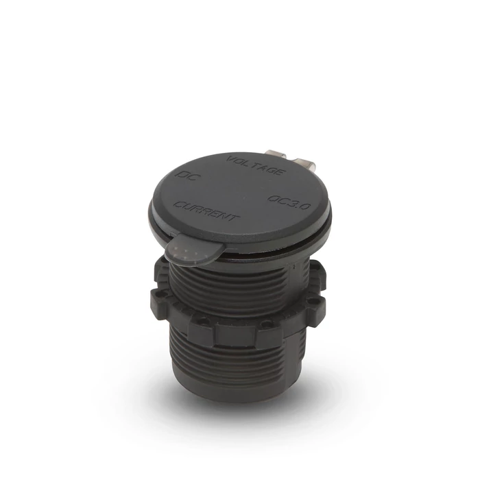 Szivargyújtó helyére beépíthető USB aljzat, LED feszültségkijelzéssel, kék - csavaros, 1 x USB