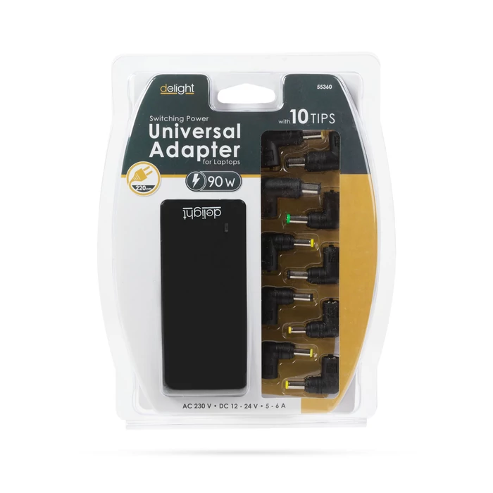 Univerzális laptop/notebook töltő adapter tápkábellel, 12 - 20V / 6A 90W