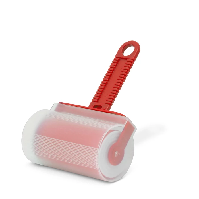 Ruhatisztító henger, kék / piros - 17 x 11 cm