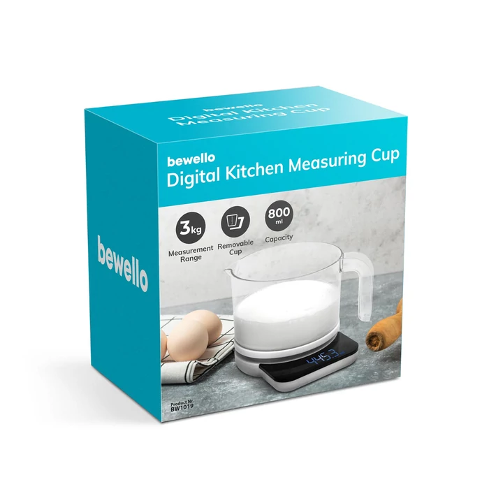 Digitális konyhai mérőkancsó - 2 x AAA - 800 ml