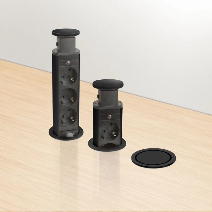 Rejtett elosztó, 3-as, matt fekete