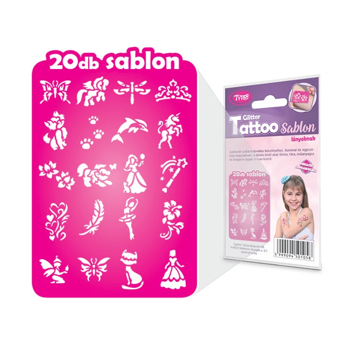 Sablon szett - lányoknak - 21 db-os