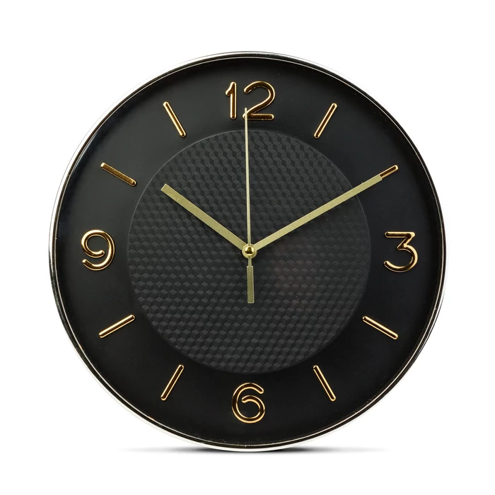 Falióra - 25 cm - műanyag, üveg - 1 x AA - fekete