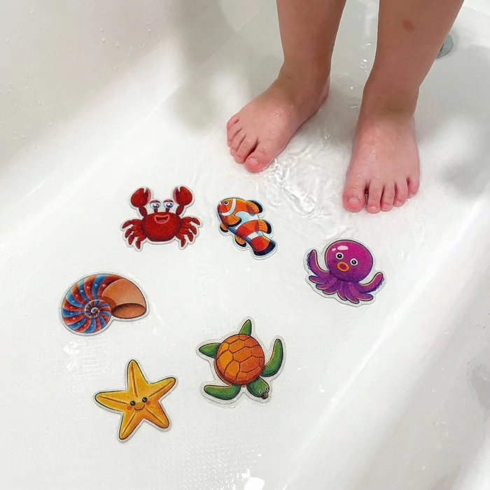 Öntapadós csúszásgátló (tengeri motívumok, 6 db / csomag)