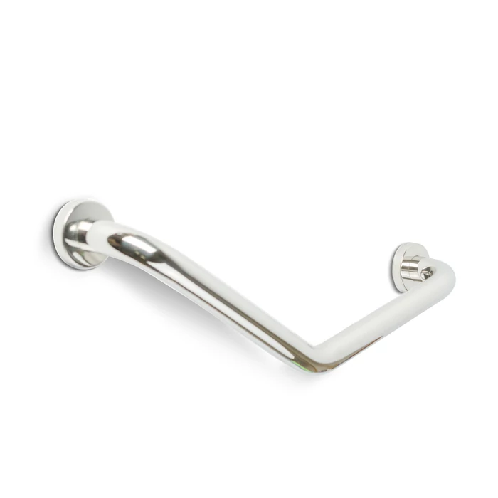 Fürdőszobai kapaszkodó (45°-ban hajlított, rozsdamentes acél, krómozott)