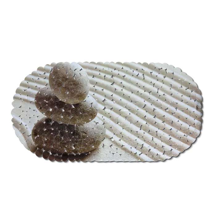 Fürdőszobai csúszásgátló (69 x 35 cm, Szürke, kőmintás)