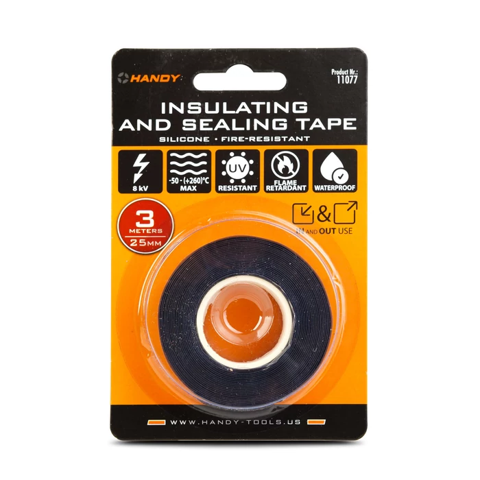 Szigetelő- és tömítőszalag (szilikon, 3 m x 25 mm, tűzálló)
