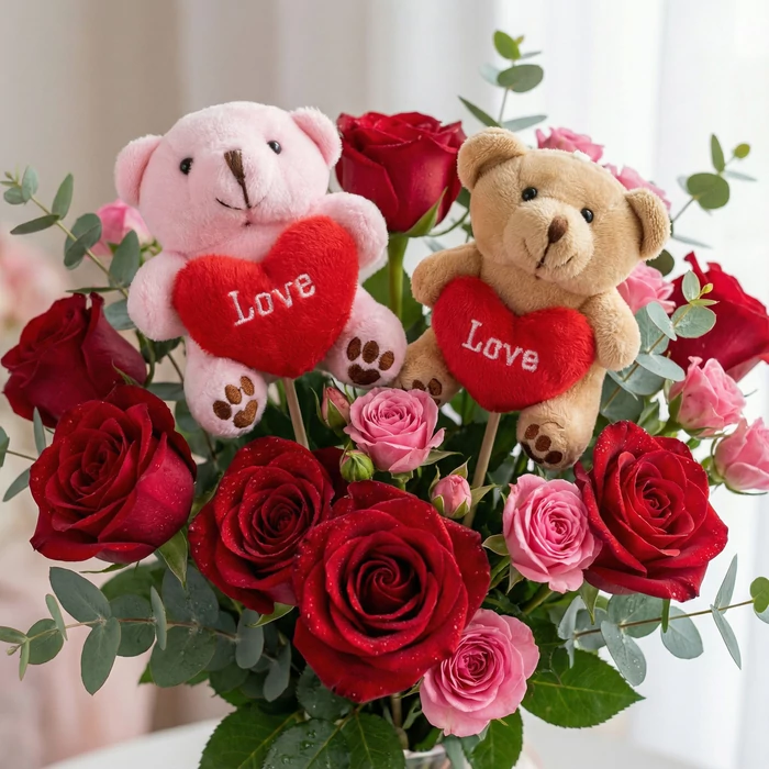 Leszúrható dekoráció (maci, 59 x 4 cm, 1 darab)