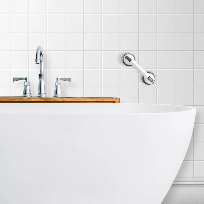 Fürdőszobai kapaszkodó (tapadókorongos, műanyag, fehér)