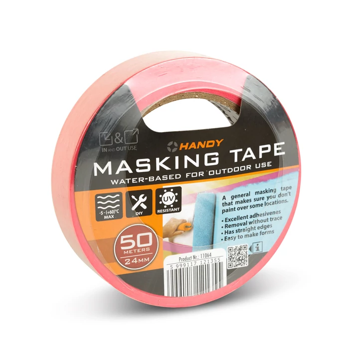 Maszkolószalag (vízbázisú, 50 m x 24 mm, rózsaszín, kültéri)