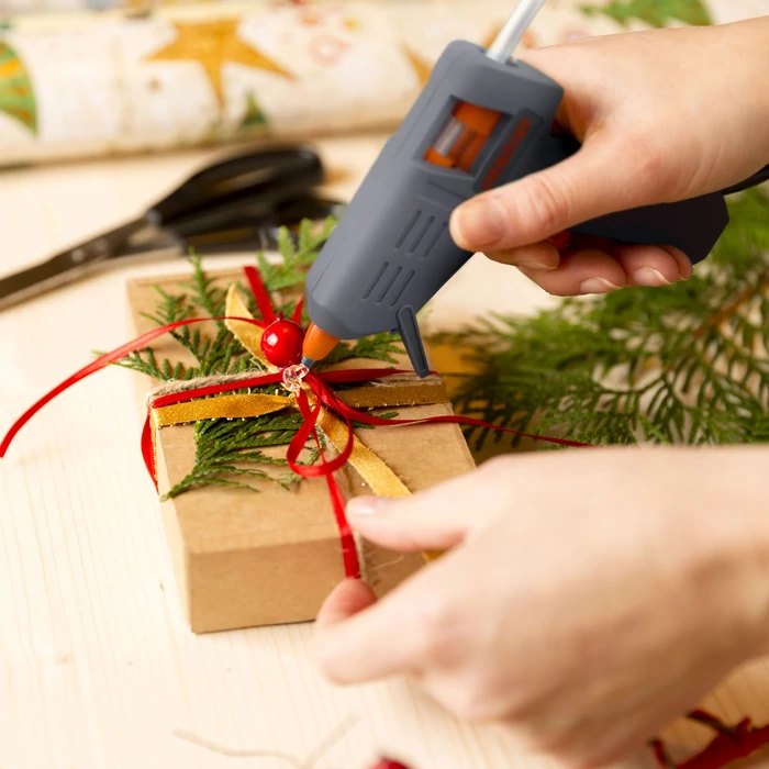 Ragasztópisztoly (7 mm, kicsi, szürke, 220, 240V, 15 W)