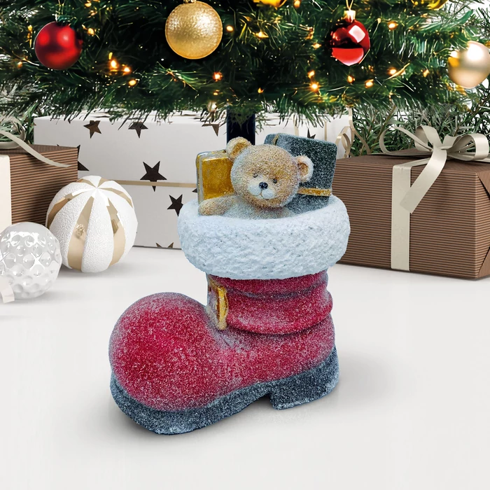 Karácsonyfatalp - csizma - műkő - 35,5 x 22,4 x 45,5 cm