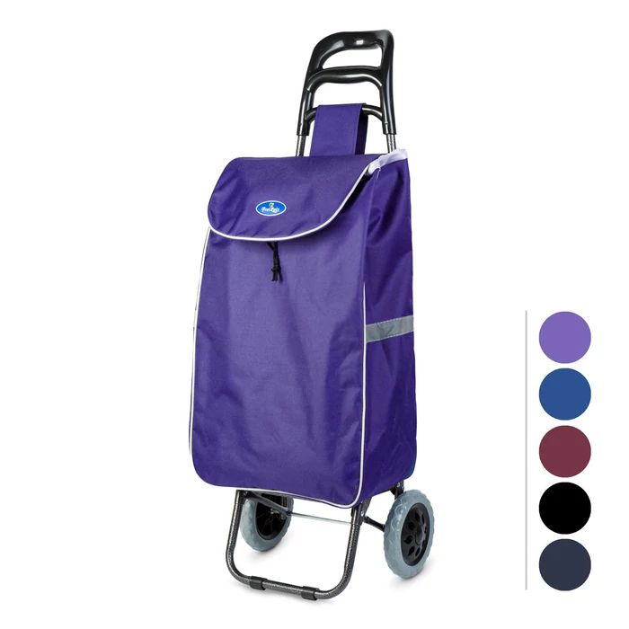 Kerekes húzható bevásárlótáska - 5 szín - 100 x 36 x 25 cm - poliészter - max 30 kg