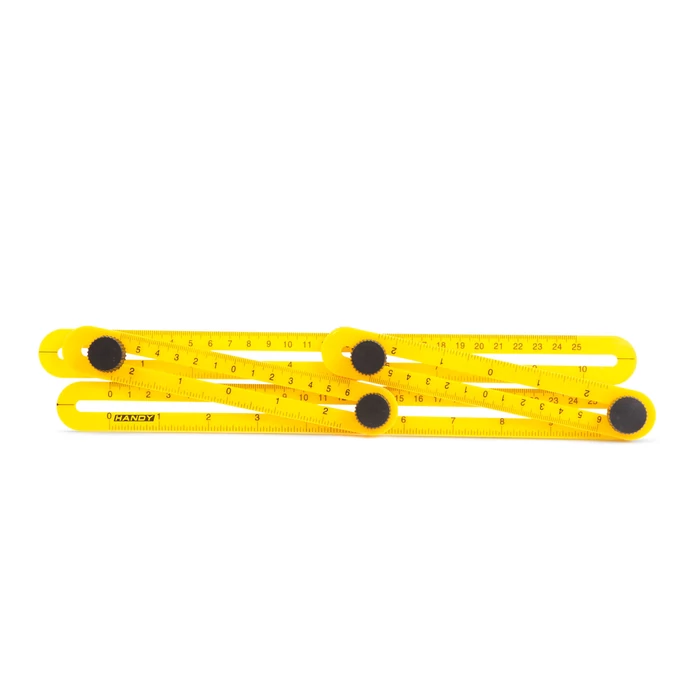 Műanyag négyoldalú vonalzó, szögmásoló   31 x 18 cm