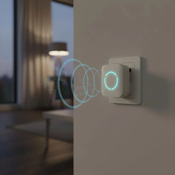 Digitális elem- és vezeték nélküli csengő - Kinetic - fehér - kék LED