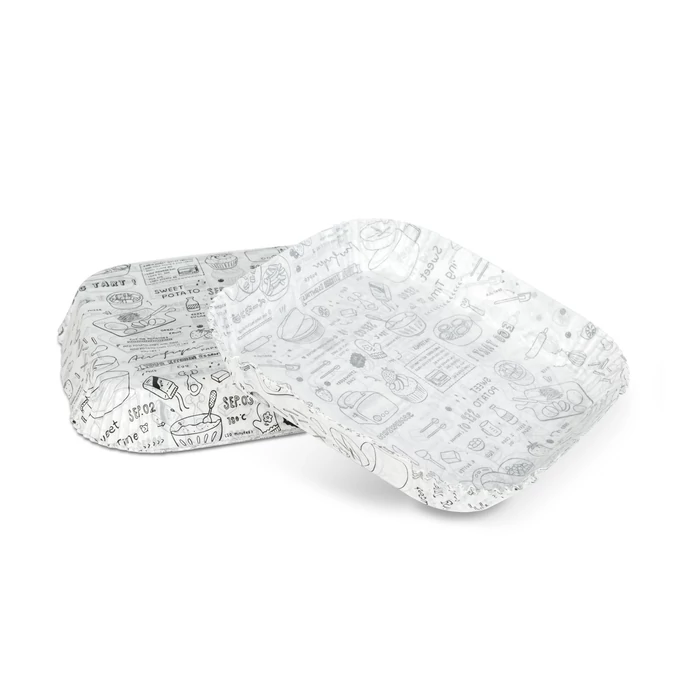 Air fryer sütőpapír (olaj nélküli sütőhöz, mintás, négyzet, 20 cm, 50 db / csomag)