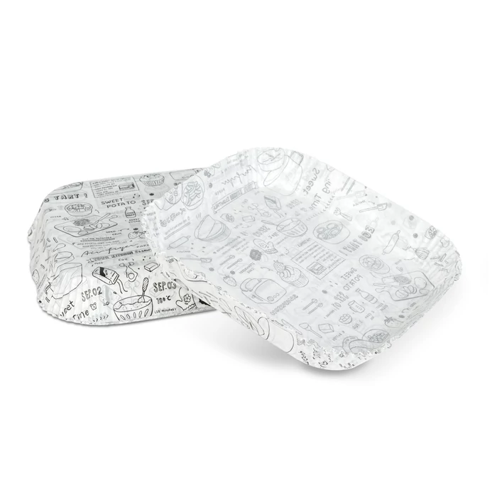 Air fryer sütőpapír (olaj nélküli sütőhöz, mintás, négyzet, 23 cm, 50 db / csomag)