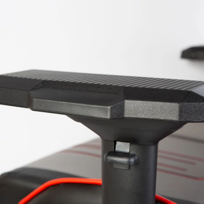 Gamer szék párnával (szürle/fekete/piros, 84 x 52 / 48 x 50 cm)