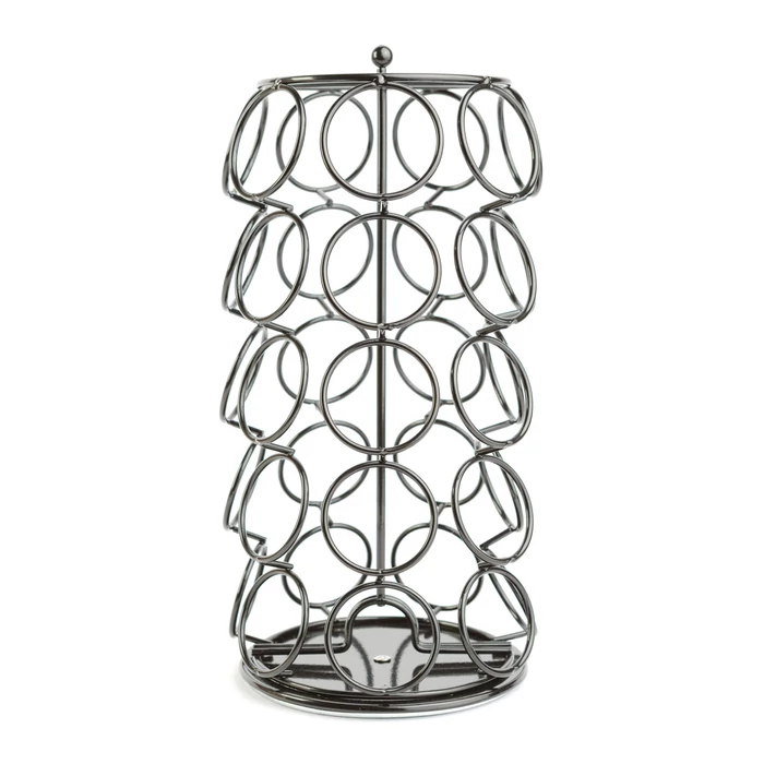 Fém kávékapszula tartó (35 db Dolce Gusto kapszulához, 165 x 165 x 320 mm, fekete)