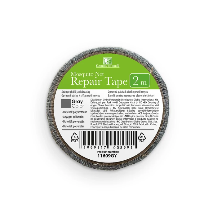 Szúnyogháló javítószalag - 2 m x 5 cm - szürke