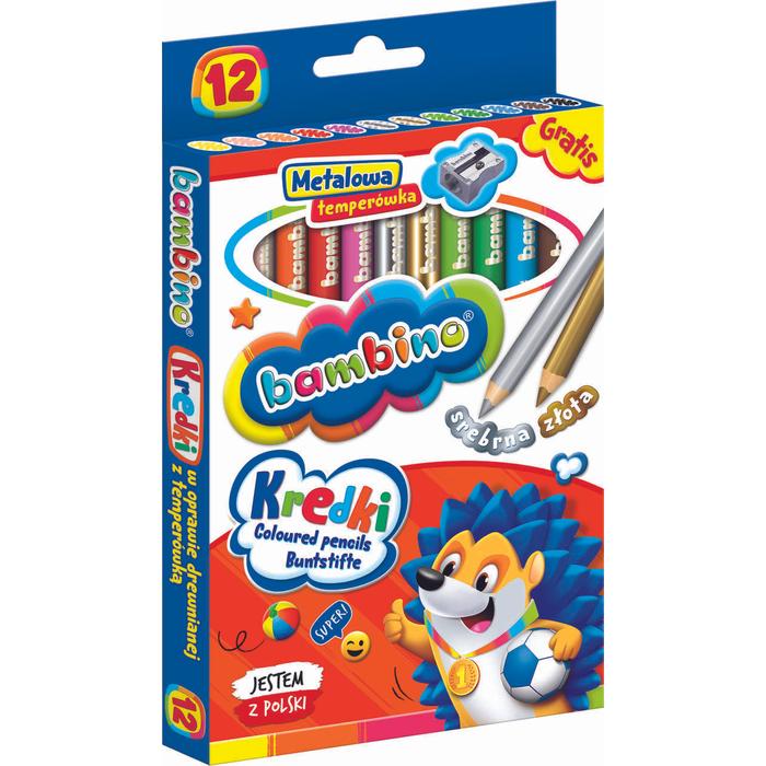 Bambino 12 színű ceruzakészlet faragóval