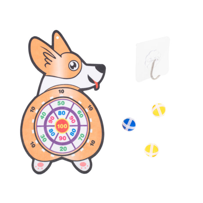 Tépőzáras darts tábla (corgi kutya)