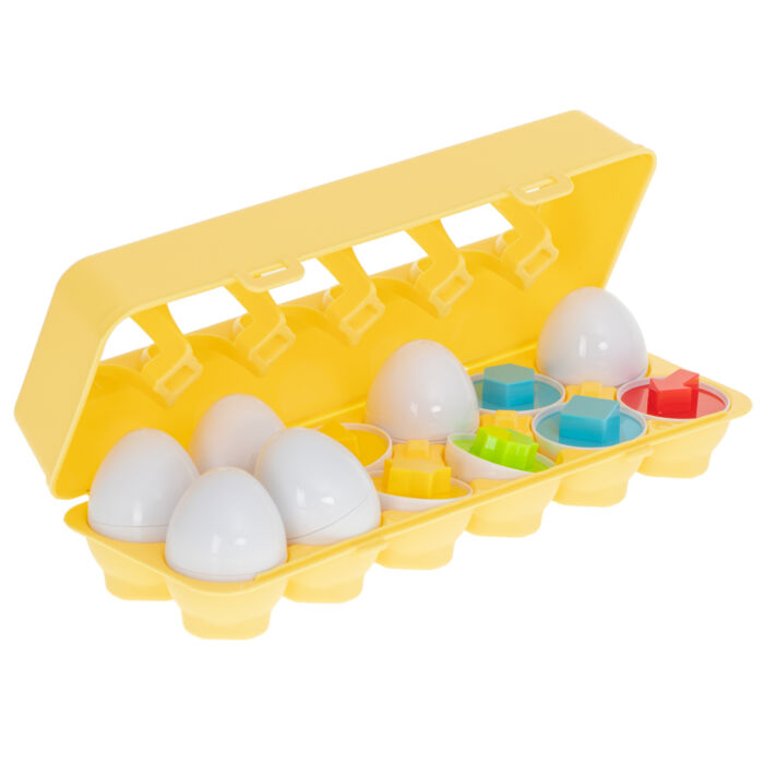 12 részes tojás alakú logikai játék tartóban