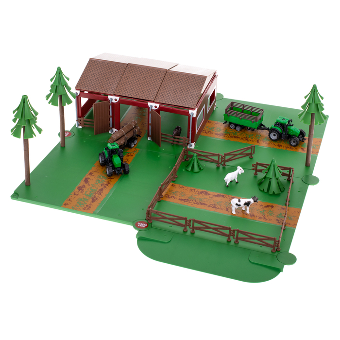 Farm játék állatokkal és traktorral