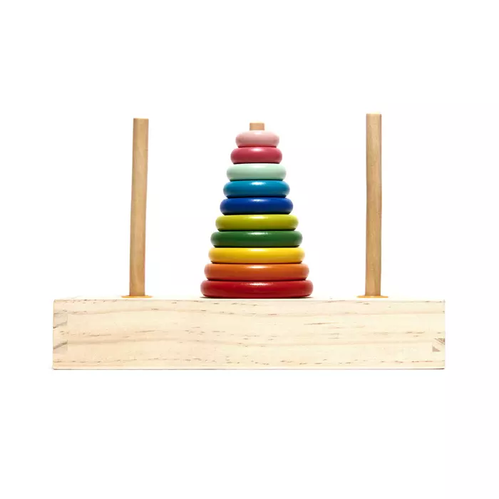 Fából készült piramis válogató játék