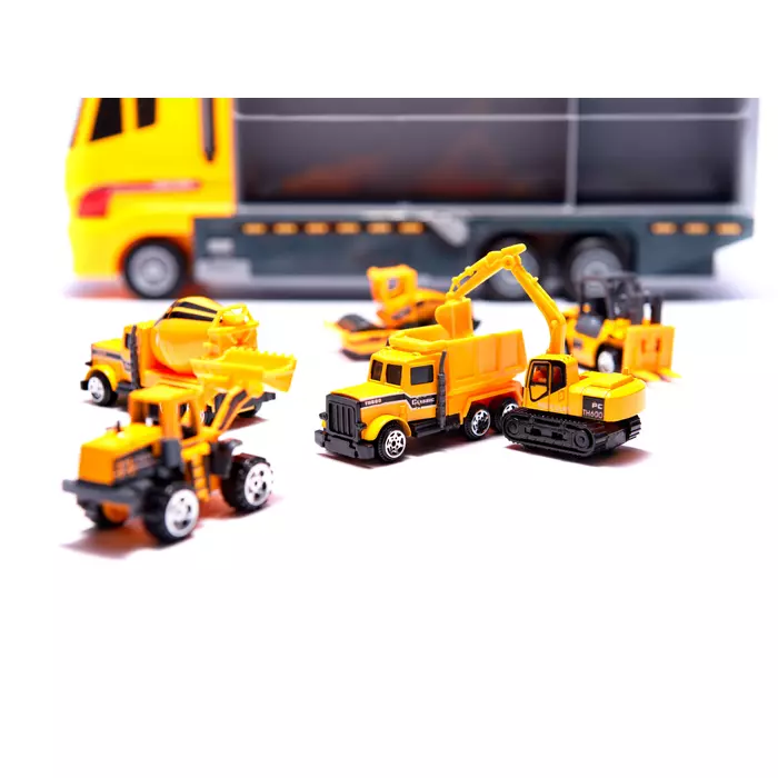 Járműszállító kamion (építkezési gépek)