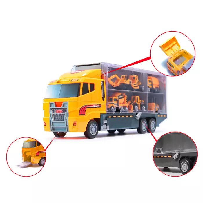 Járműszállító kamion (építkezési gépek)