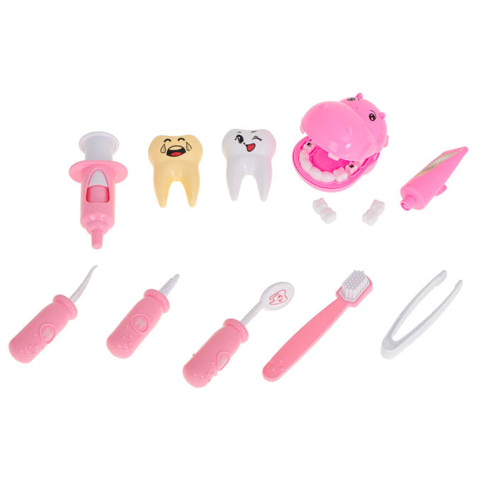Víziló fogorvosi játék (rózsaszín)