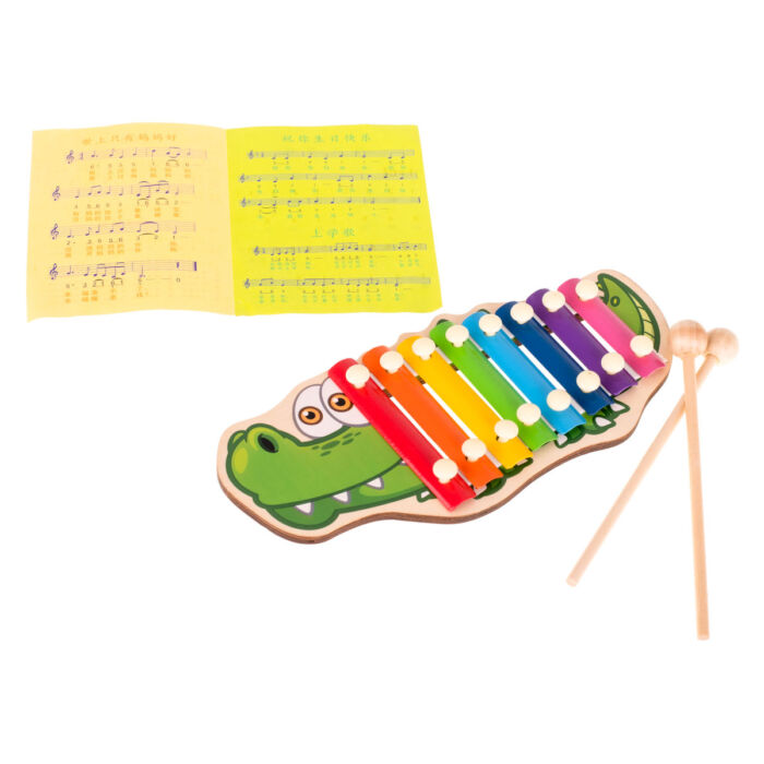 Krokodil formájú színes xilofon