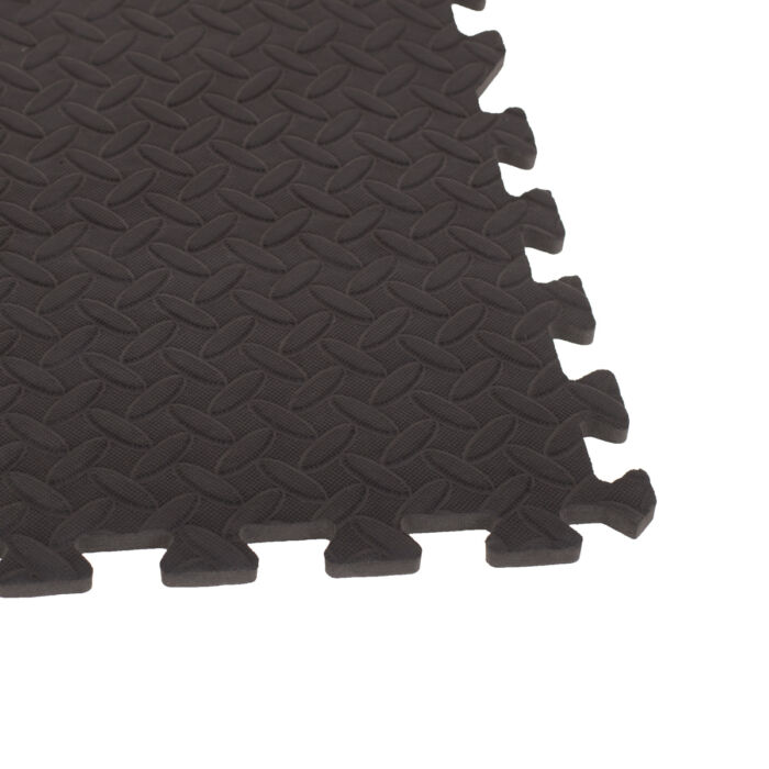 4db-os habszivacs szőnyeg gyerekeknek (60x60cm) fekete
