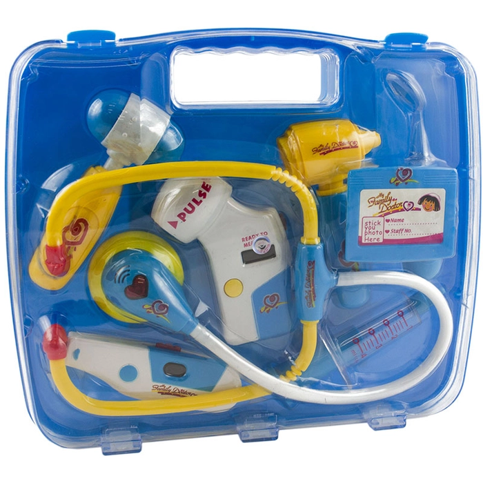 Orvosi készlet bőröndben (kék)