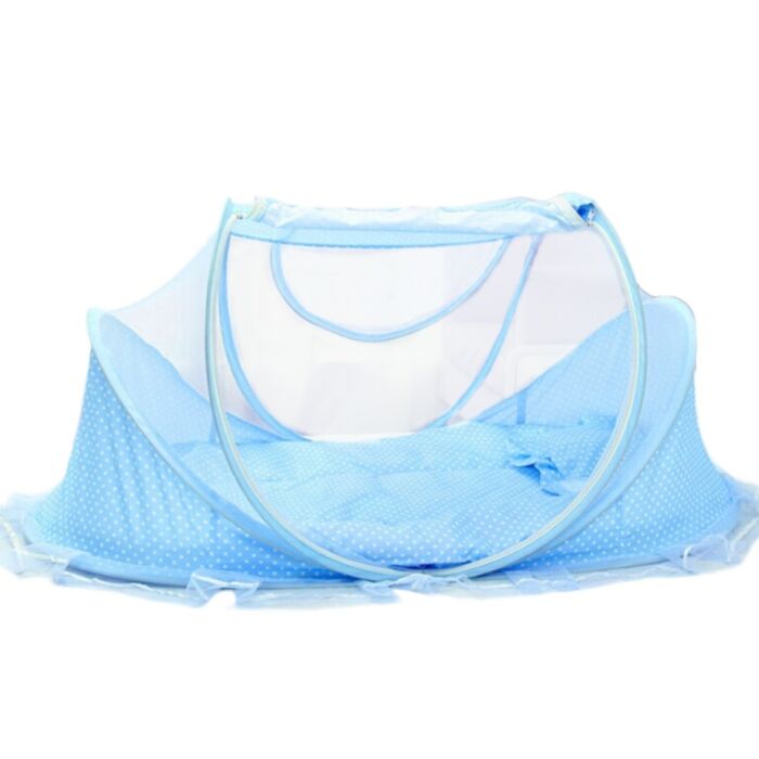 3 az 1-ben utazó matrac szúnyoghálóval (kék)