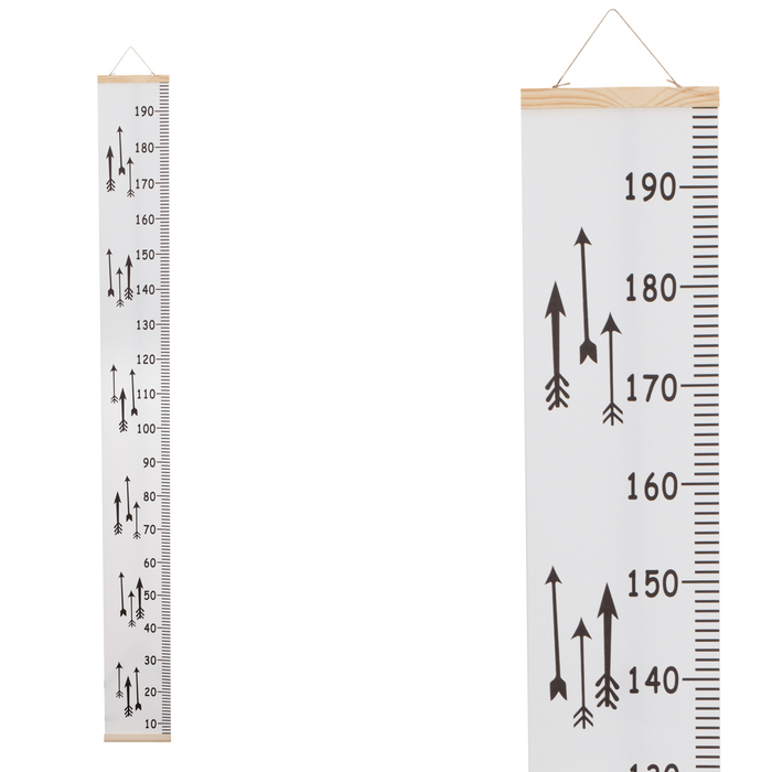  Függesztett magasságmérő vászon (200x20cm) - nyilak