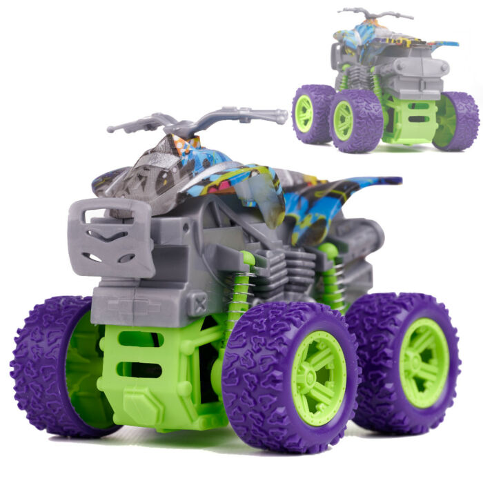 Monster Truck versenyautó (lila-zöld)