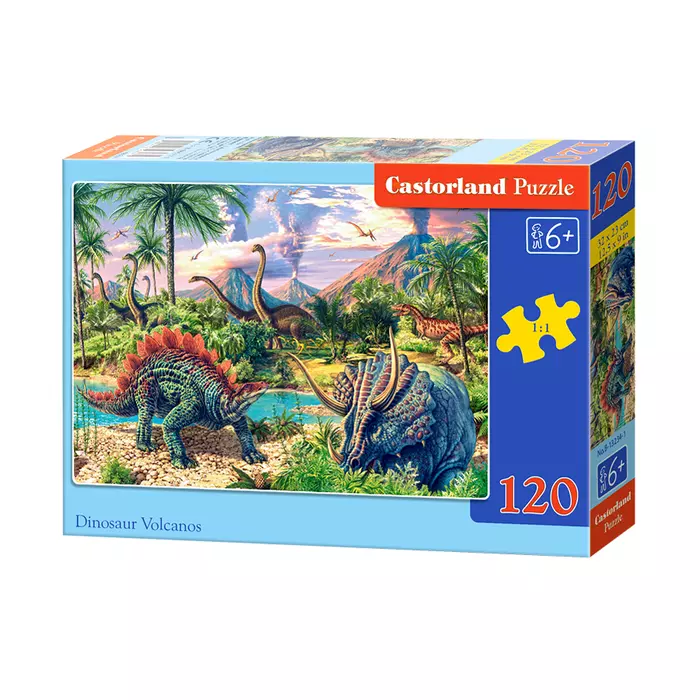 CASTORLAND Puzzle 120db Dinoszauruszok a vulkánoknál