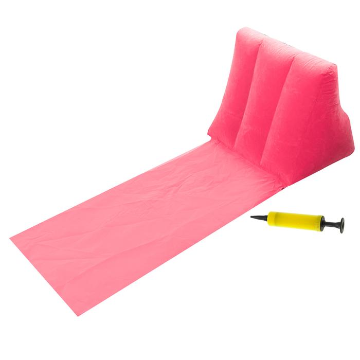 Felfújható nyugágy háttámlával – pink