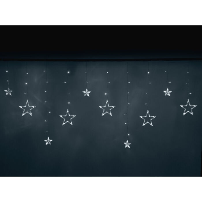 LED csillagfüggöny 2.5m 138LED - hideg fehér