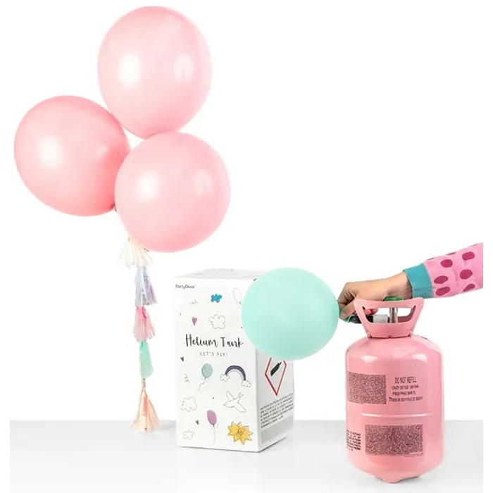 Hélium palack 30 lufihoz - rózsaszín