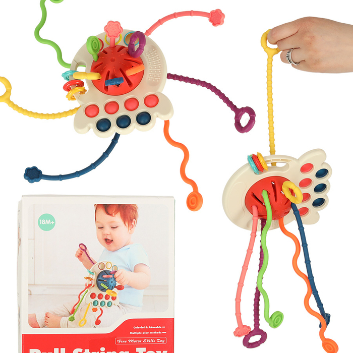 Montessori szenzoros játék csipesz - piros