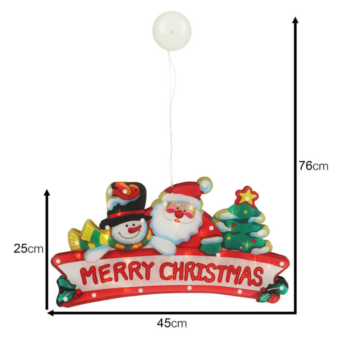 LED függőfények Merry Christmas dekoráció 45cm