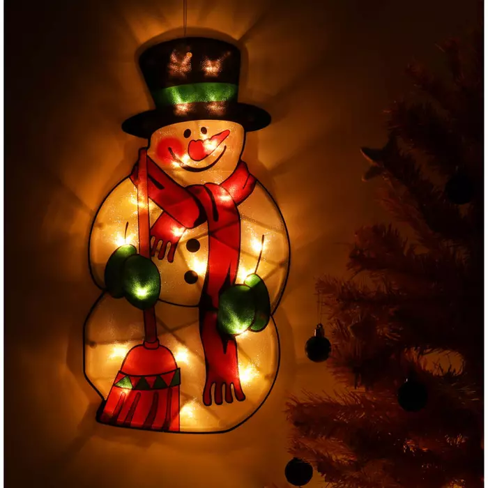 LED függőfények hóember dekoráció 45cm