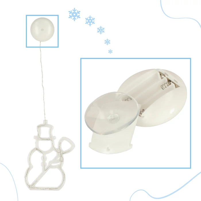 LED függőlámpa karácsonyi dekoráció 49cm 10 LED-ek - hóember 