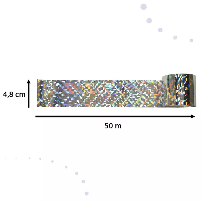 Madárriasztó fényvisszaverő szalag 4.8cm x 50m