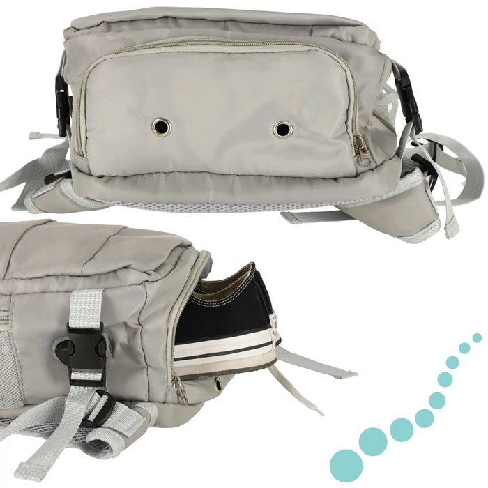 Vízálló repülős utazó hátizsák USB kábellel – Szürke 