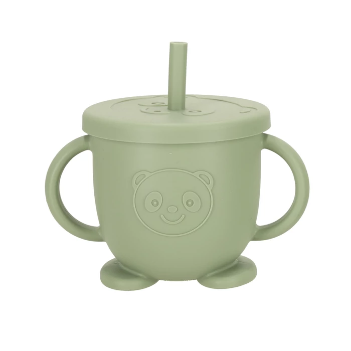 Szilikon étkészlet gyerekeknek, bagoly mintás